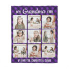 Best Grandma Ever Plaid Custom 9 Photo Grandmother