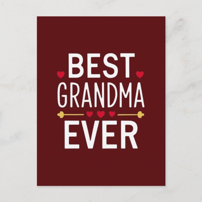 Best grandma ever postcard (Front)
