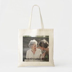 Best Grandma Ever Simple and Chic Photo Tote Bag
