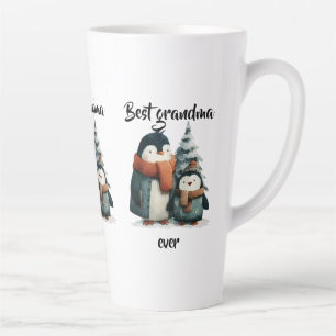 Best Grandma Ever Winter Penguins Latte Mug