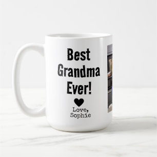 Best Grandma Ever with Picture   Custom Text Coffe Coffee Mug