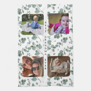 Best Grandma Ever with Your 4-Images Kitchen Towel