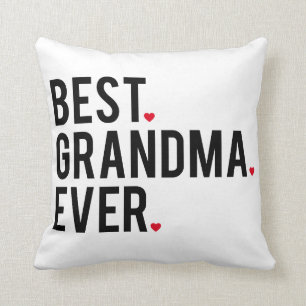 best grandma ever, word art, text design throw pillow