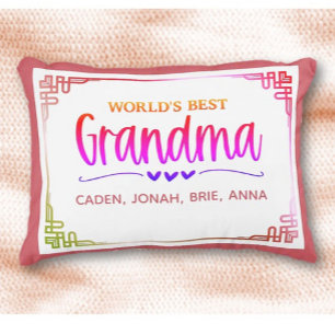 Best Grandma Gift! Personalized  Accent Pillow