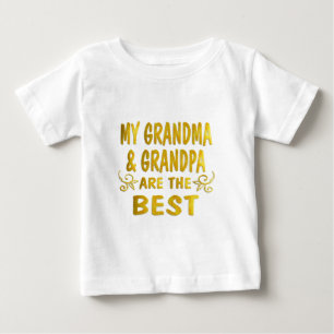 Best Grandma & Grandpa Baby T-Shirt