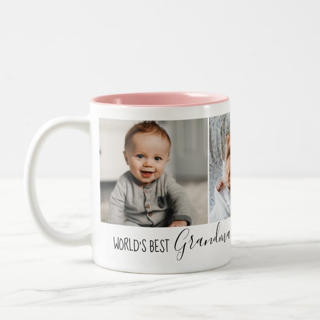 "Best Grandma/Grandpa" Photo Coffee Mug Gift  (Left)