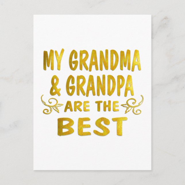 Best Grandma & Grandpa Postcard (Front)