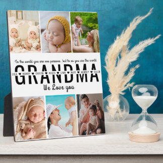Best Grandma –  Grandparent's Day 6 photo Plaque