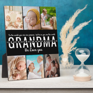 Best Grandma –  Grandparent's Day 6 photo Plaque