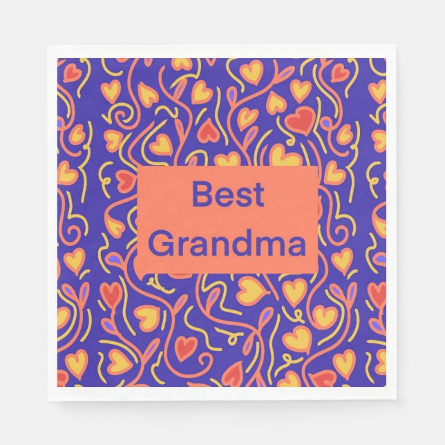 Best Grandma  Napkin (Front)