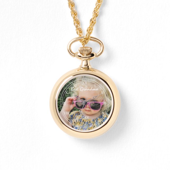 Best Grandma Personalized Photo Watch (Front)