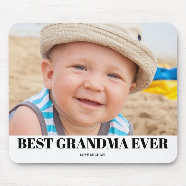 Best Grandma Photo Mouse Pad (Front)