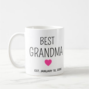 Best Grandma with established date Coffee Mug
