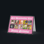 Best Grandmother Birthday Photo Collage Template<br><div class="desc">Customize this best grandmother photo collage birthday greeting card design to celebrate with your favourite grandparent. A wonderful gift to make her smile on her special day! The design features a selection of instagram style square photos. Add your own message inside the card. Add ten of your favourite photos using...</div>