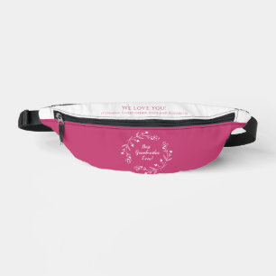 Best Grandmother Family Keepsake Grandkids Pink Fanny Pack