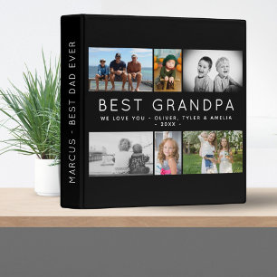 Best Grandpa 6 Photo Collage Father`s Day Album Binder