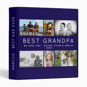 Best Grandpa 6 Photo Collage Father`s Day Album Binder