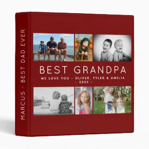 Best Grandpa 6 Photo Collage Father`s Day Album Binder