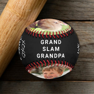 Best Grandpa Black Photo Baseball