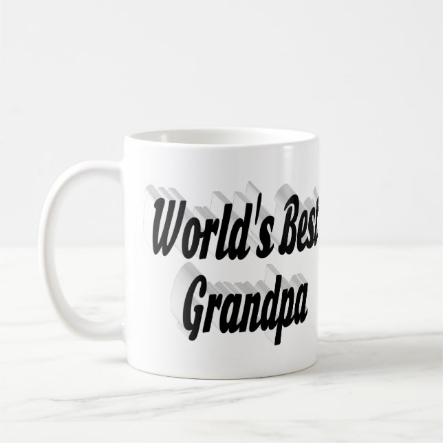 Best Grandpa black text Coffee Mug (Left)
