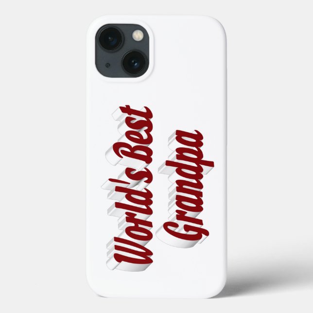 Best Grandpa burgundy text Case-Mate iPhone Case (Back)