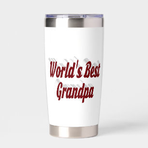 Best Grandpa burgundy text Insulated Tumbler