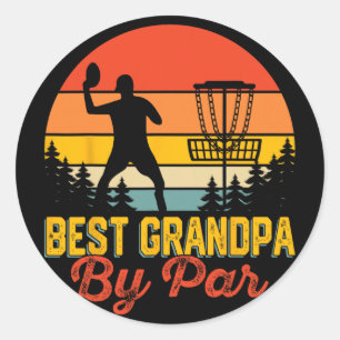 Best Grandpa By Par Classic Round Sticker