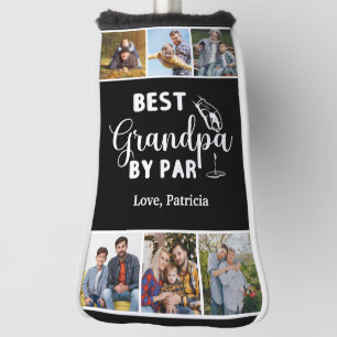 Best Grandpa by Par Custom 6 Photo Father's day Golf Head Cover
