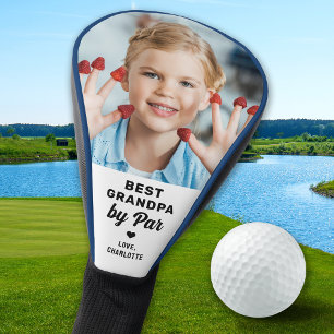 Best GRANDPA By Par - Custom Photo - Father's Day Golf Head Cover