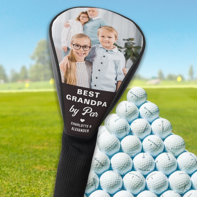 Best GRANDPA By PAR Custom Picture Father's Day Golf Head Cover (Creator Uploaded)