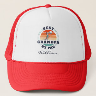 Best Grandpa By Par Custom Retro Fathers Day Trucker Hat