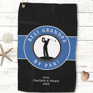 Best Grandpa By Par Elegant Golfer Custom Sports Golf Towel