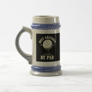 Best Grandpa By Par Funny Beer Stein
