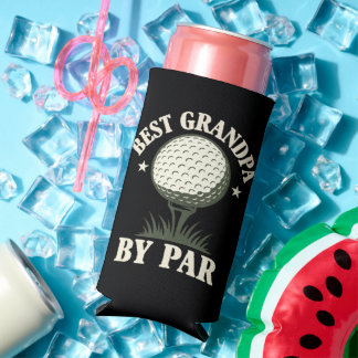 Best Grandpa By Par Funny Seltzer Can Cooler
