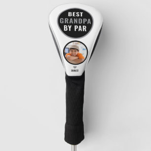 Best Grandpa By Par Golf Gift Custom Name Photo Head Cover