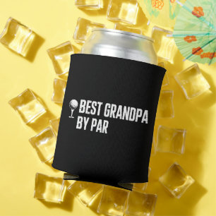 Best Grandpa by Par Golf Gift Humour Sarcasm Funny Can Cooler
