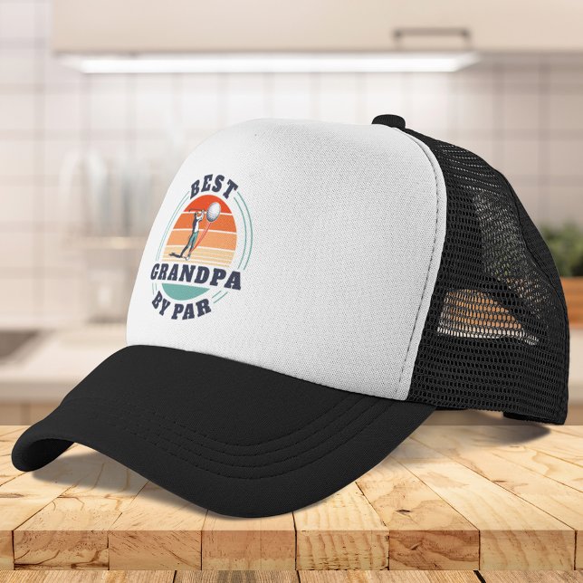 Best Grandpa By Par Golf Lover Retro Custom Trucker Hat (Best Grandpa By Par Golf Lover Retro Custom Trucker Hat)