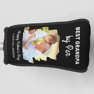 Best Grandpa By Par Happy Fathers Day Custom Photo Golf Head Cover