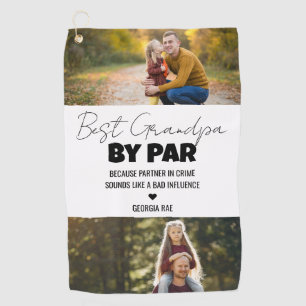 Best Grandpa By Par Happy Father's Day Golf Towel