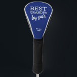 Best Grandpa by par Modern Blue Custom Name Golf Head Cover<br><div class="desc">Surprise your golf-loving grandpa with a meaningful and personalized gift – our "Best Grandpa by Par" Golf Head Cover. This custom head cover combines modern typography with a heartfelt message that will touch his heart. Blue accent colour. Customize the head cover by adding the name of his grandchild or grandchildren,...</div>