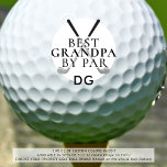 BEST GRANDPA BY PAR Monogram Name Clubs Golf Balls<br><div class="desc">Recognize a special golf-enthusiast grandfather with these personalized set of golf balls featuring the funny golf title BEST GRANDPA BY PAR with a monogram or name in your choice of text and background colours. ASSISTANCE: For help with design modification or personalization, colour change, transferring the design to another product or...</div>