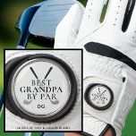 BEST GRANDPA BY PAR Monogram Name Clubs Golf Glove<br><div class="desc">Recognize a special golf-enthusiast grandfather with this personalized golf glove featuring the funny golf title BEST GRANDPA BY PAR with a monogram or name in your choice of text and background colours. ASSISTANCE: For help with design modification or personalization, colour change, transferring the design to another product or if you...</div>