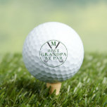 BEST GRANDPA BY PAR Monogram Your Colour Golf Balls<br><div class="desc">Create a monogrammed golf ball set with the funny saying BEST GRANDPA BY PAR in your choice of colours (shown in green). Great gift for the golfer grandpa for Grandparents Day, Father's Day, his birthday or a holiday. ASSISTANCE: For help with design modification or personalization, colour change, transferring the design...</div>