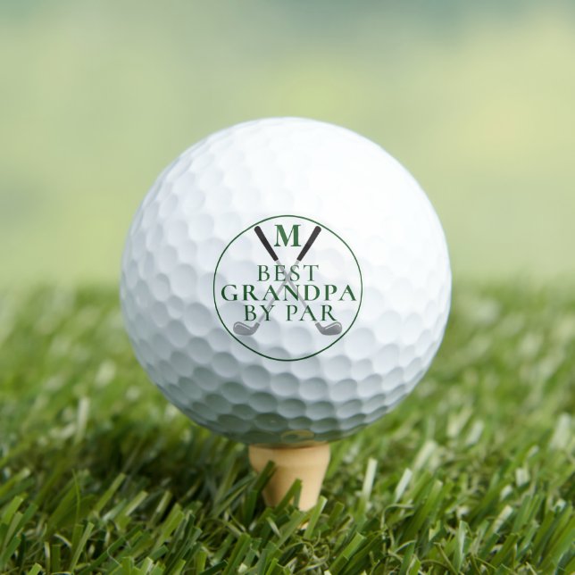 BEST GRANDPA BY PAR Monogram Your Colour Golf Balls (Insitu Tee)