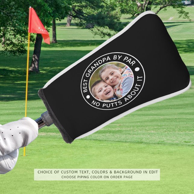 BEST GRANDPA BY PAR Photo Funny Custom Colours Golf Head Cover (Creator Uploaded)