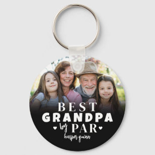 Best Grandpa By Par Photo Keychain