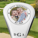 BEST GRANDPA BY PAR Photo Monogram Golf Head Cover<br><div class="desc">For the special golf-enthusiast grandfather, create a unique photo golf head cover with the editable title BEST GRANDPA BY PAR and personalized with a photo and his monogram. CHANGES: Change the text font style, colour, size and placement or circle frame and dot colours in EDIT. ASSISTANCE: For help with design...</div>