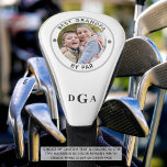 BEST GRANDPA BY PAR Photo Monogram Golf Head Cover<br><div class="desc">For the special golf-enthusiast grandfather, create a unique photo golf head cover with the editable title BEST GRANDPA BY PAR and personalized with a photo and his monogram. CHANGES: Change the text font style, colour, size and placement or circle frame and dot colours in EDIT. ASSISTANCE: For help with design...</div>