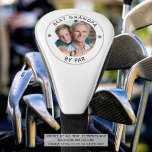 BEST GRANDPA BY PAR Photo Monogram Golf Head Cover<br><div class="desc">For the special golf lover grandfather, create a unique photo golf head cover with the editable title BEST GRANDPA BY PAR and personalized with one photo. CHANGES: Change the text font style, colour, size, curvature and placement or circle frame and dot colours in EDIT. Choose your piping colour on the...</div>