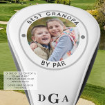 BEST GRANDPA BY PAR Photo Monogram Golf Head Cover<br><div class="desc">For the special golf-enthusiast grandfather, create a unique photo golf head cover with the editable title BEST GRANDPA BY PAR and personalized with a photo and his monogram. CHANGES: Change the text font style, colour, size and placement or circle frame and dot colours in EDIT. ASSISTANCE: For help with design...</div>
